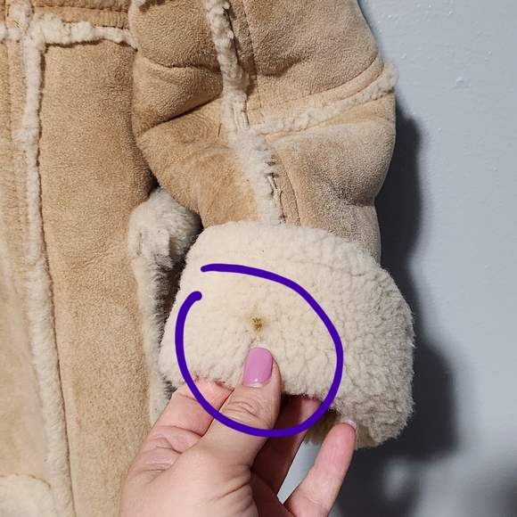 BERT PALEY Womens 100% Pure Wool Sheepakin Shearling Suede Rancher Jaclet Size 8 - Picture 10 of 16